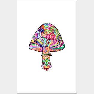 Swirly Mushroom Posters and Art